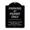 Signmission Designer Series-Parking By Permit Vehicles Without Permits Will Be Towed, 24" x 18", BS-1824-9940 A-DES-BS-1824-9940 - alternate 1